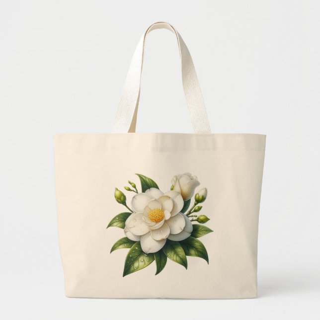 Gardenia-blommor Jumbo Tygkasse (Framsidan)