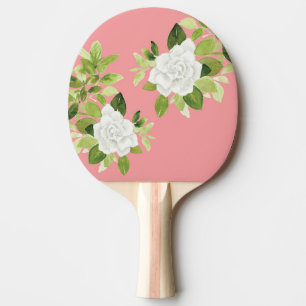 Gardenia cape jasmine blommigt - vattenfärg pingisracket