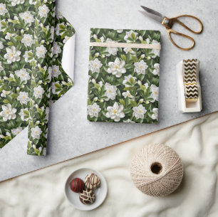Gardenia Flowers Wrapping Papper Presentpapper