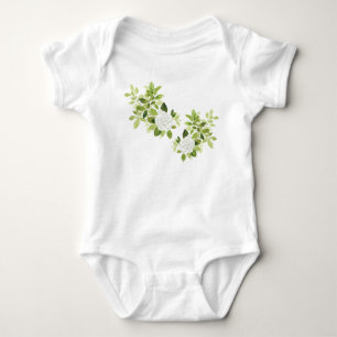 Gardenia jasmine blommigt vattencolor baby bodykos t shirt