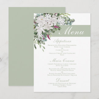 Gardenia / Snapdraon 4,5 x 6,25 tum Sage Menu Meny