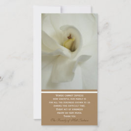 Gardenia Sympathy Memorial Tack Photo Card