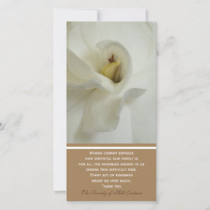 Gardenia Sympathy Memorial Tack Photo Card Kort