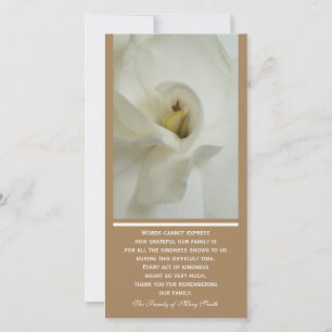 Gardenia Sympathy Tack Inbjudningskort