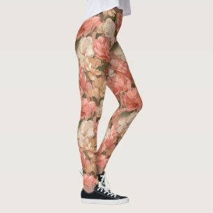 Gardenias Blomma Fitness Mode Gardenias Tema Leggings