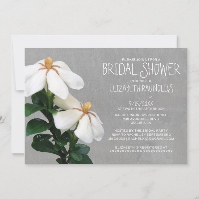 Gardenias Inbjudningskort för möhippa (Framsida)