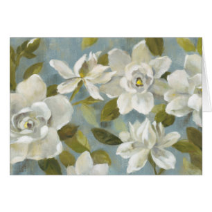 Gardenias kritiserar på blått hälsningskort