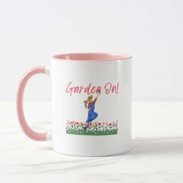 Gardening "Garden On" Coffee Cup Mugg (Vänster)