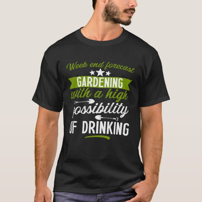Gardening   gardener outfit drinking men  1 t shirt (Framsida)