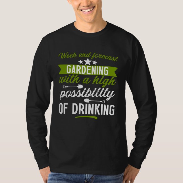Gardening   gardener outfit drinking men  1 t shirt (Framsida)