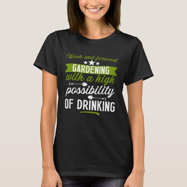 Gardening   gardener outfit drinking men  1 t shirt (Framsida)
