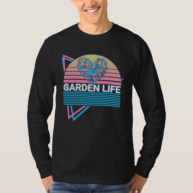 Gardening Gardener Retro Garden Life T Shirt (Framsida)
