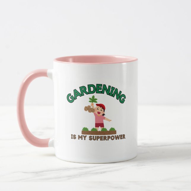 Gardening "Gardening Is My Superpower" Coffee Cup Mugg (Vänster)