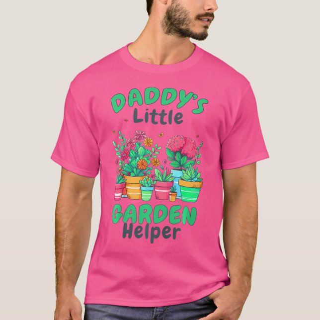 Gardening Kid Daddy'S Little Garden Helper Gardene T Shirt (Framsida)