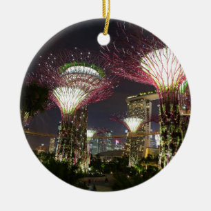Gardens av Singapore Supertree Grove Julgransprydnad Keramik