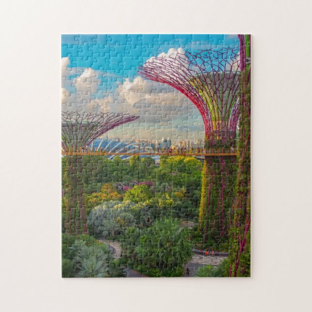 Gardens Bay Cloud Forest Flower Grove Singapore Pussel (Vertikal)