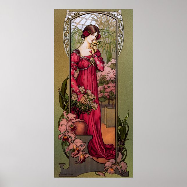 Gardens blommor av Élisabeth Sonrel Poster (Framsidan)