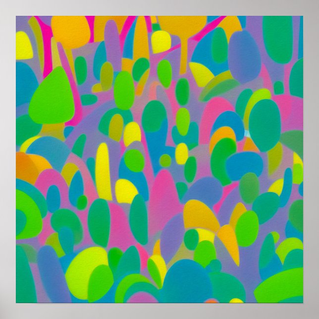 Gardens by Bay - Canvas Art Print Poster (Framsidan)