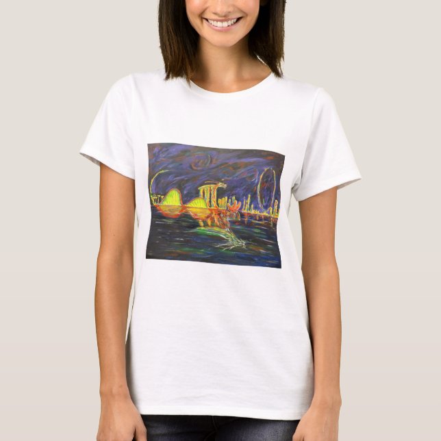 Gardens By The Bay Dragon Singapore T Shirt (Framsida)