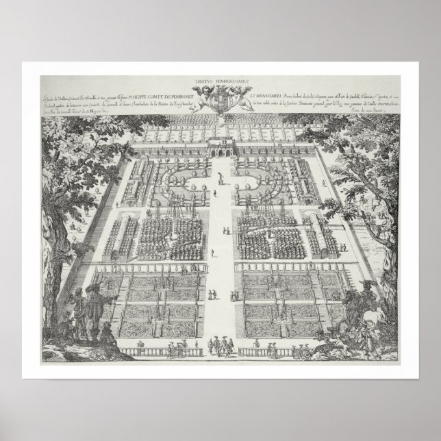 Gardens design från "The Gardens of Wilton", c.164 Poster (Framsidan)