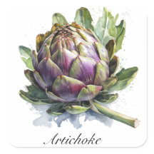 Gardens hjärta: kronärtskocka i vattenfärg