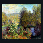 Gardens hörn efter Monet-utskrift Poster<br><div class="desc">"Ett hörn av Garden" är en vacker oljemålning av den intressionistiska konstnären Claude Monet,  c. 1876</div>