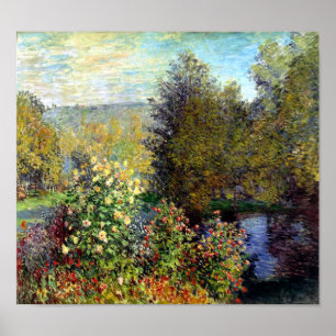 Gardens hörn efter Monet-utskrift Poster