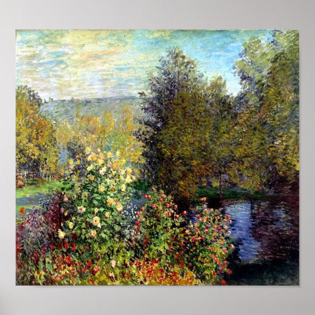 Gardens hörn efter Monet-utskrift Poster (Framsidan)