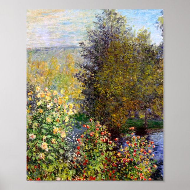 Gardens hörn i Montgeron Claude Monet Poster (Framsidan)