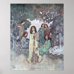 Gardens mejeri av Edmund Dulac Poster