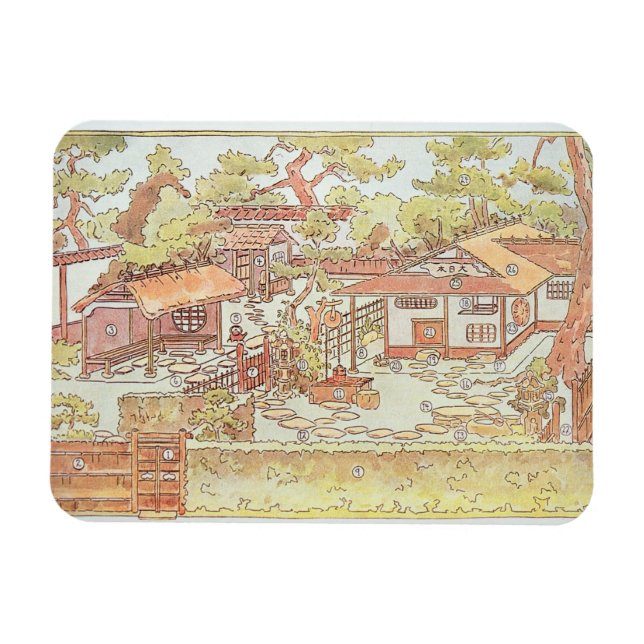 Gardens of Yuan Ming Yuan, Peking, 1783-86 (engrav Magnet (Horisontell)