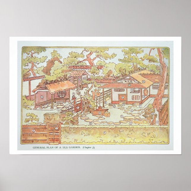 Gardens of Yuan Ming Yuan, Peking, 1783-86 (engrav Poster (Framsidan)