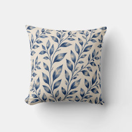 Gardens Syracuse Blue Foliage Pattern Cushion Kudde