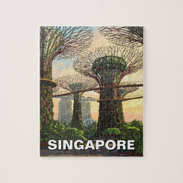 Gardens vid Singapore Bay Pussel (Vertikal)