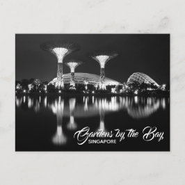 Gardens vid Singapore Black and White Postc-bukten Vykort