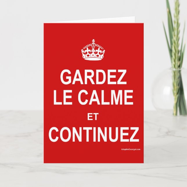 GARDEZ LE CALME ET CONTINUEZ KORT (Framsida)