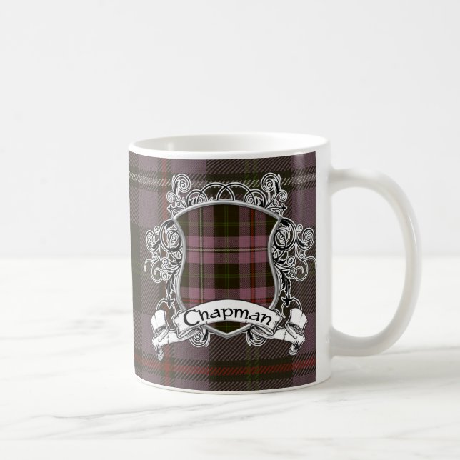 Gårdfarihandlaretartanen skyddar kaffemugg (Höger)