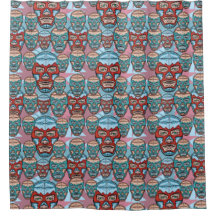 Gardin för Lucha Libre mexicansk brottaredusch