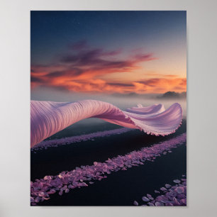 Gardin med kronblad poster