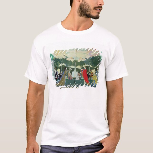 Gardindesign för "den fria theatren" in t-shirt (Framsida)
