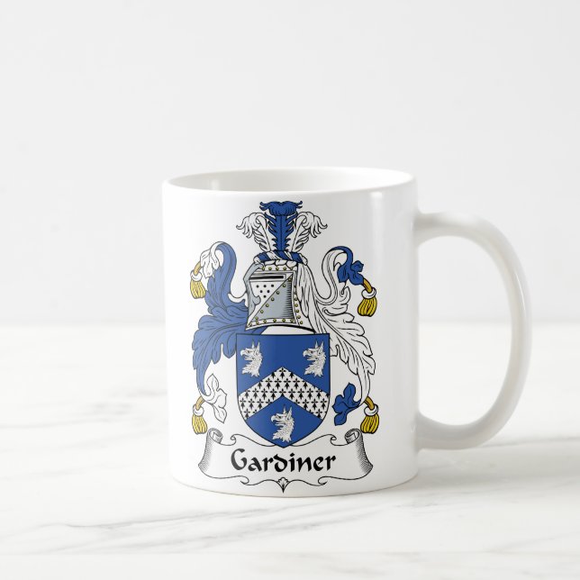 Gardiner familjvapensköld kaffemugg (Höger)