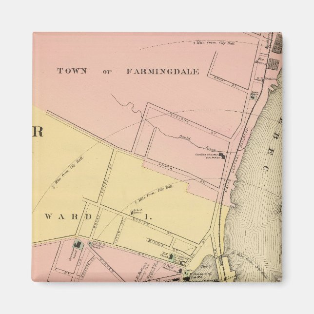 Gardiner, Kennebec Co Magnet (Framsidan)