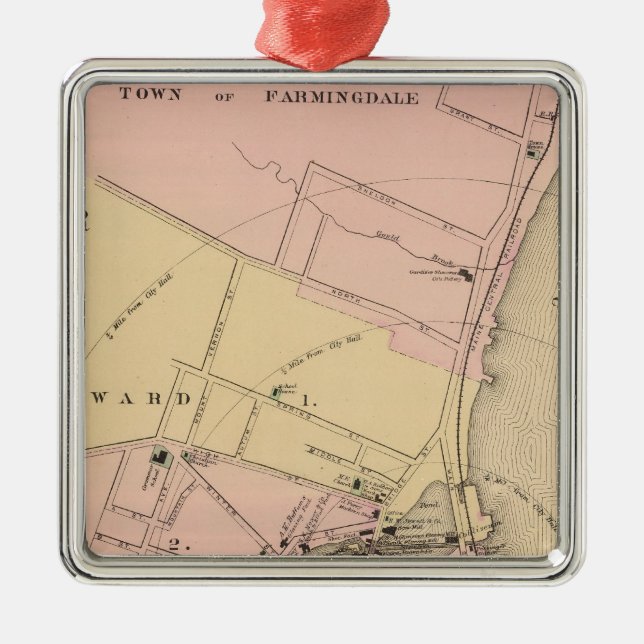 Gardiner, Kennebec County Julgransprydnad Metall (Framsidan)