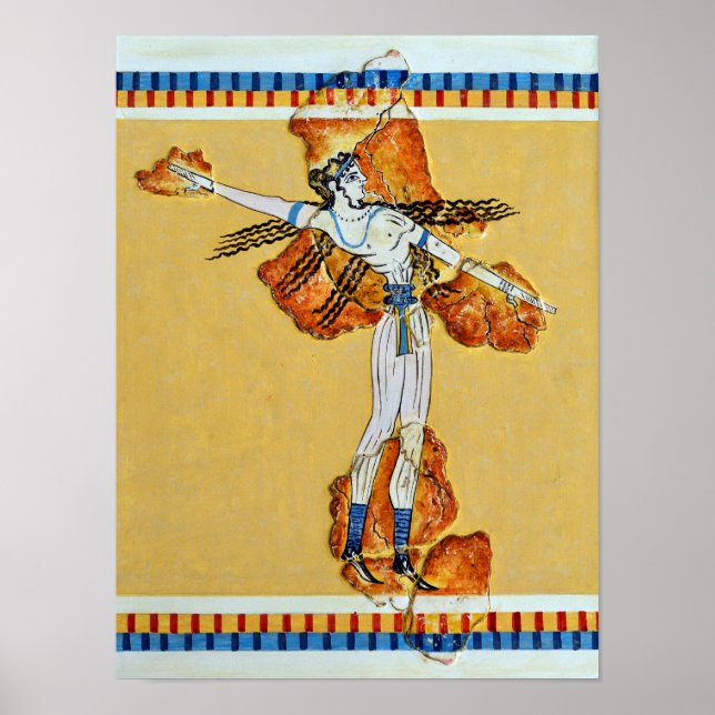 Gårdmålning fresco art-replik poster (Framsidan)