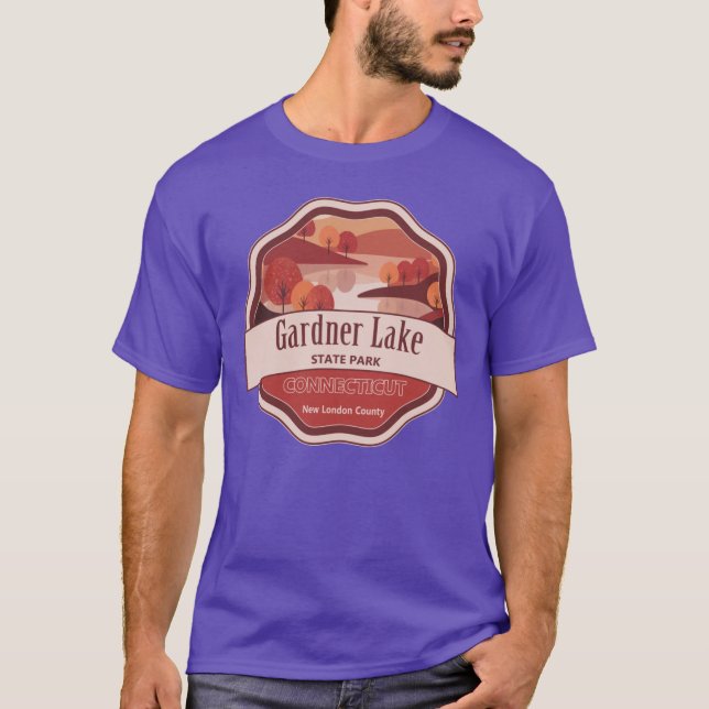 Gardner Lake State Park New London County Connecti T Shirt (Framsida)