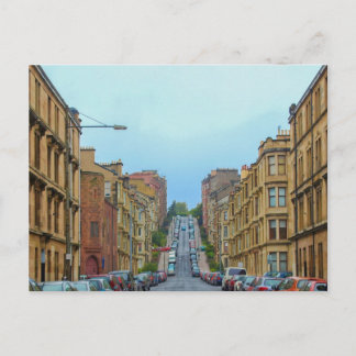 Gardner Street steepest in Glasgow Vykort