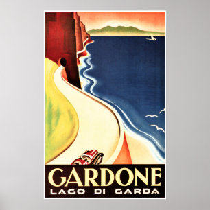 GARDONE RIVIERA Lago Di Garda Vintage Italien Trav Poster