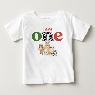 Gårds 1-års födelsedags T-shirt Småbarn Bebis Kid
