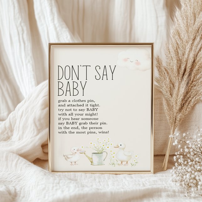 Gårds Djurs Äng Vänner Baby Shower Spel Skylt (Skapare uppladdad)