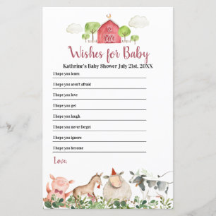 Gårdsdjur Ladugård Önskar för Bebis